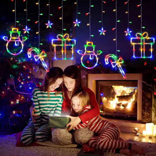 ✨🎄 Christmas Window Lights – 180 LED Multicolour Set 🎄✨