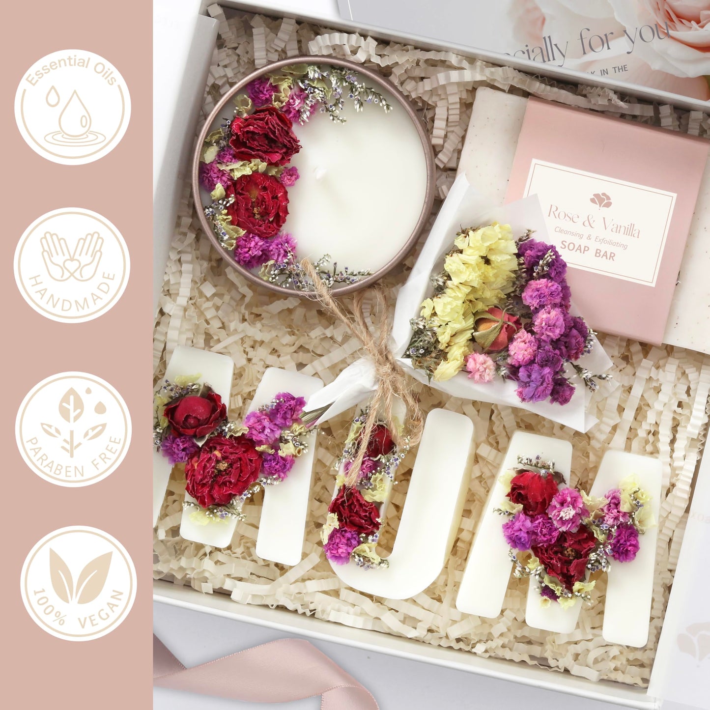 Spa Gift Basket for Mum Dutch Flower Fields Inspired Home Pamper Set