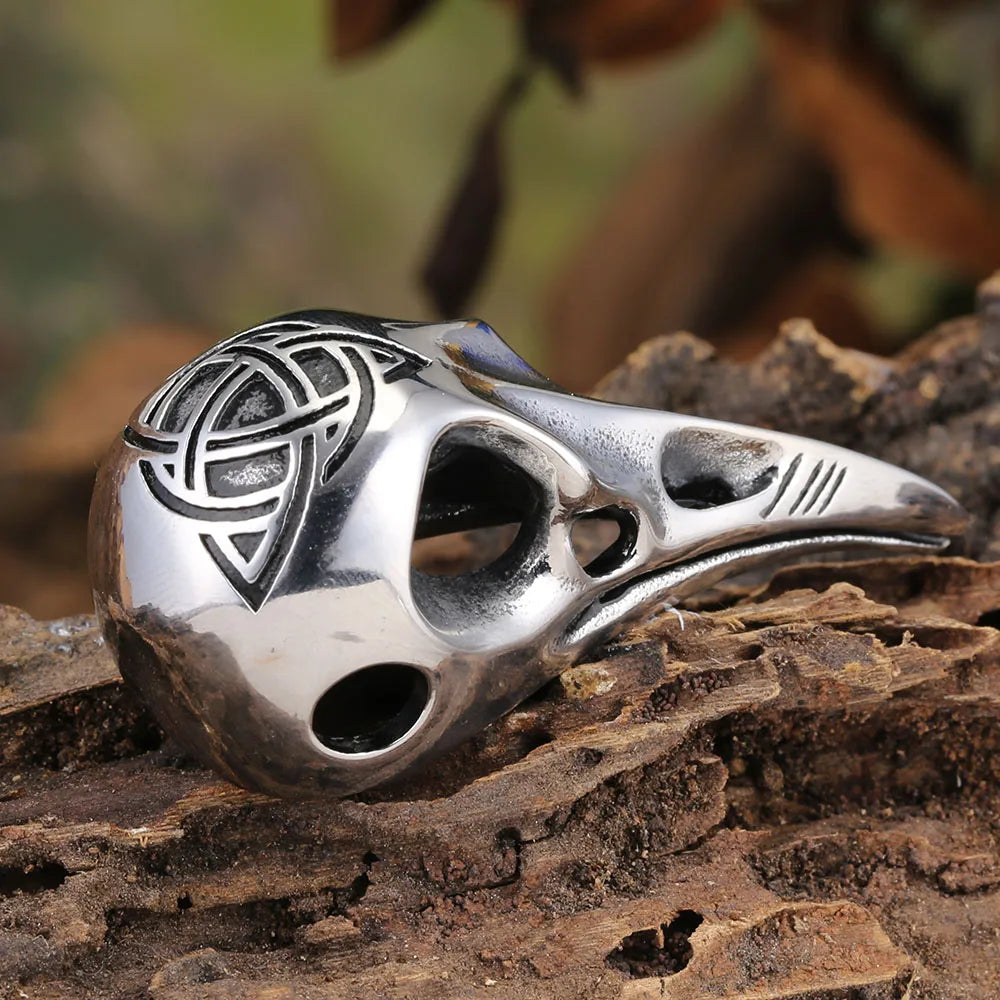 ☠️⚔️ Vintage Viking Crowbill Skull Pendant ⚔️☠️