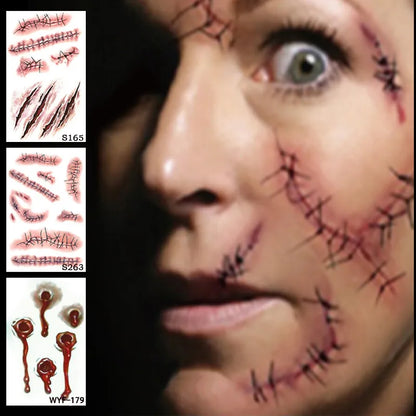 🩸 3 Sheets of Gory Halloween Makeup Looks 🩸