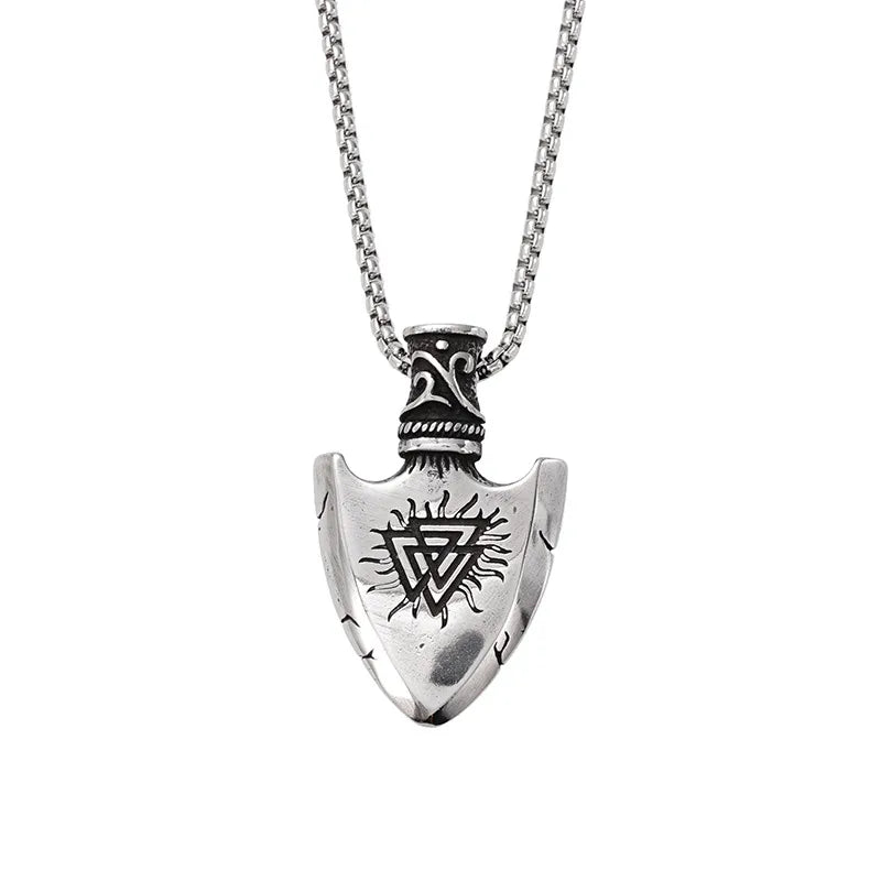 ⚔️🧭 Viking Arrowhead Odin Compass Pendant 🧭⚔️