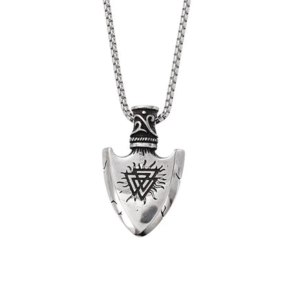 ⚔️🧭 Viking Arrowhead Odin Compass Pendant 🧭⚔️