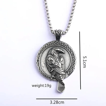 ⚔️ Vintage Double-Sided Viking Raven Necklace ⚔️