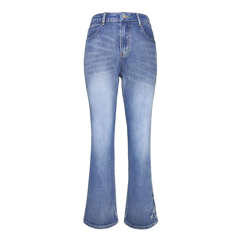 🌸👖 Vintage Style Floral Pattern Jeans 👖🌸