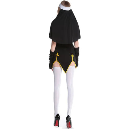 ⚫⚪ White or Black Nun Halloween Costumes ⚪⚫