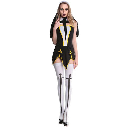 ⚫⚪ White or Black Nun Halloween Costumes ⚪⚫