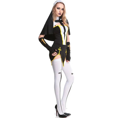 ⚫⚪ White or Black Nun Halloween Costumes ⚪⚫