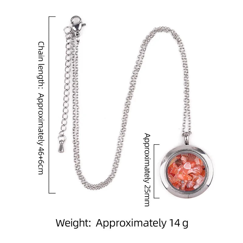 ✨ Crystal Chip Locket Necklaces✨