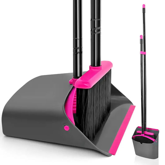 Pink Broom and Dustpan Set