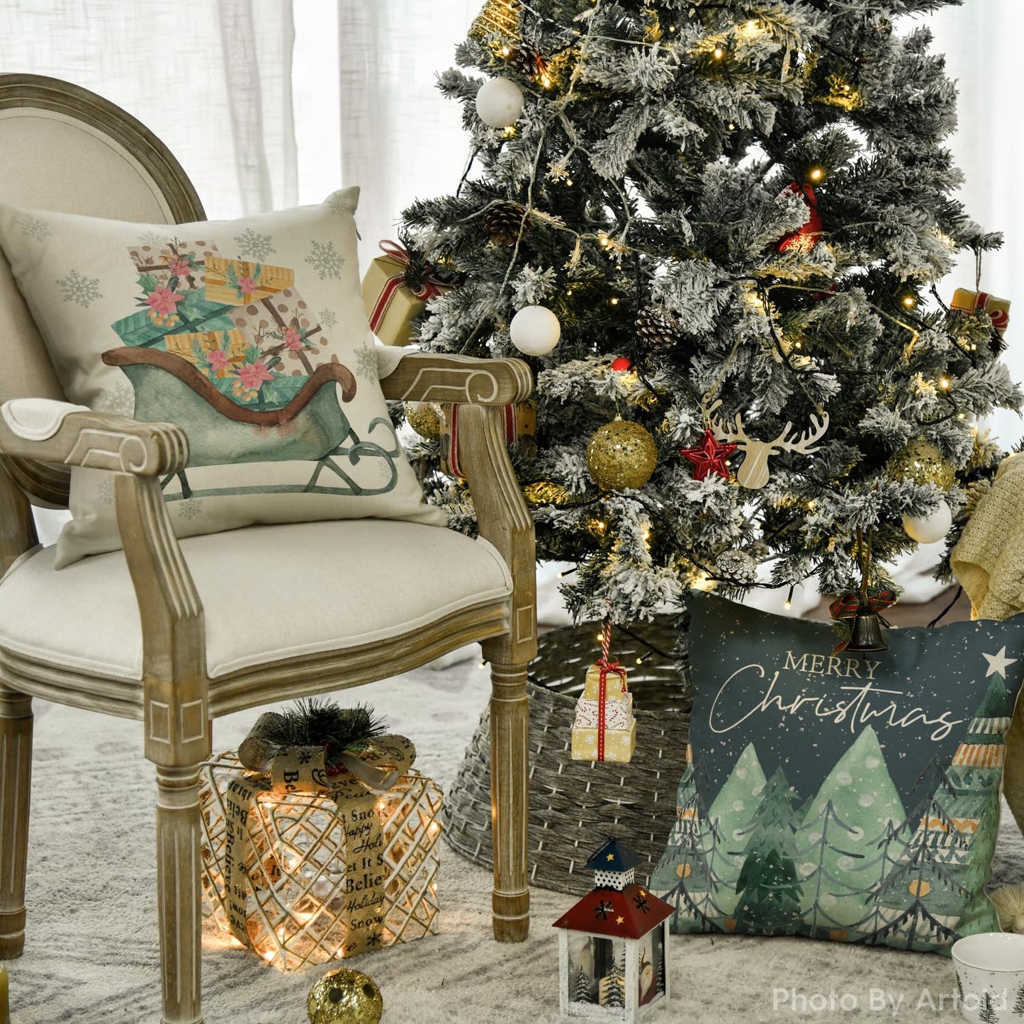 🎄❄️ 4pc Christmas Cushion Covers ❄️🎄