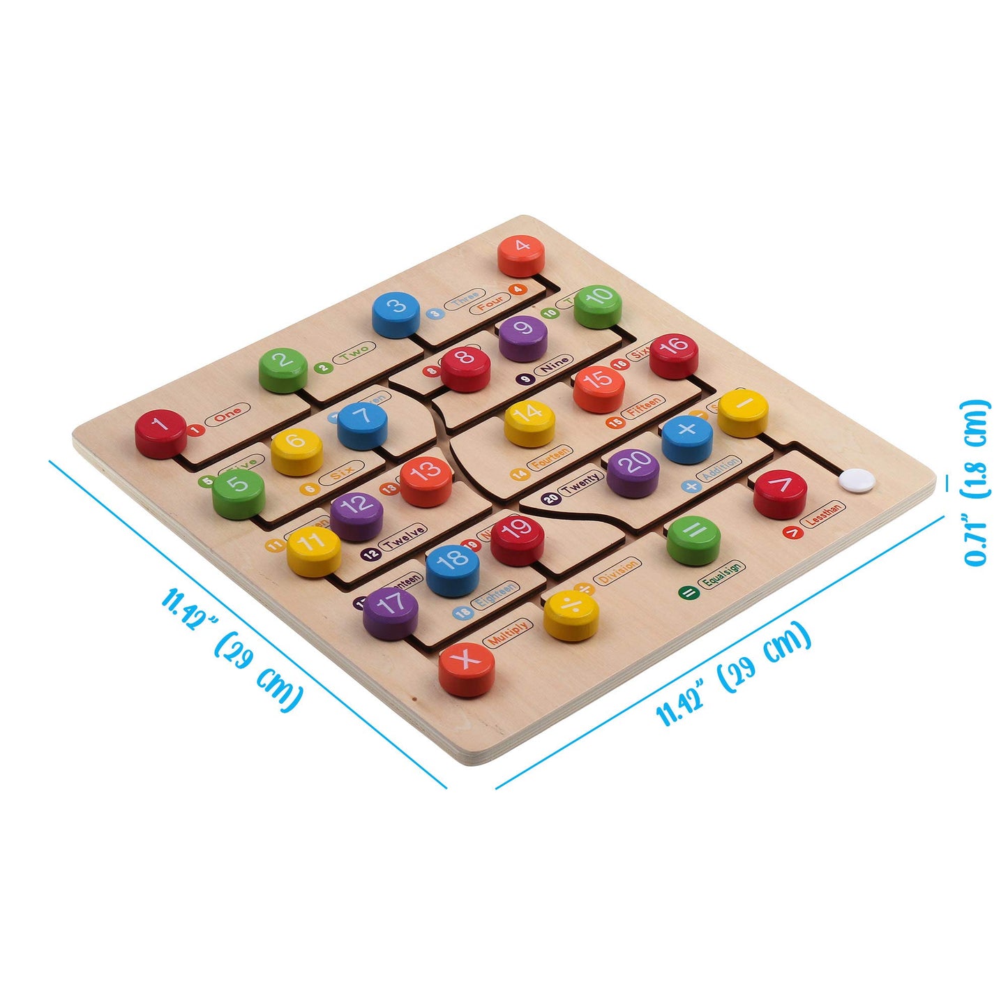 Montessori Wooden Numbers & Maths Learning Puzzle Board