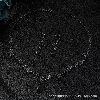 🖤  Gun Metal Black Diamante Jewellery Set 🖤
