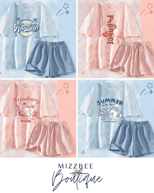 2pc Tie-Dye Loungewear for Women