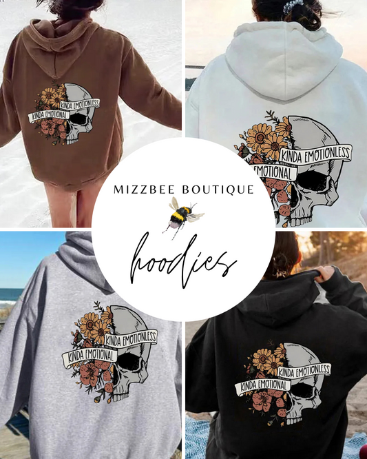 Kinda Emotional... Skull Hoodies