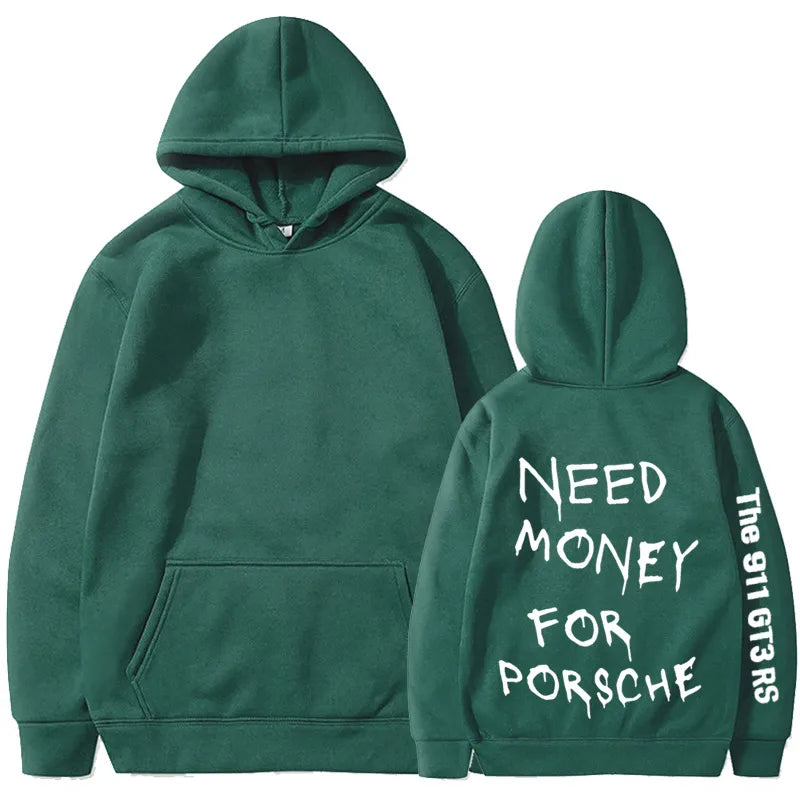 💸🏎️ “Need Money For Porsche” Hoodies – Multiple Colour Options! 🏎️💸