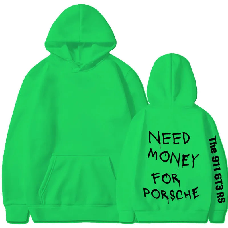💸🏎️ “Need Money For Porsche” Hoodies – Multiple Colour Options! 🏎️💸