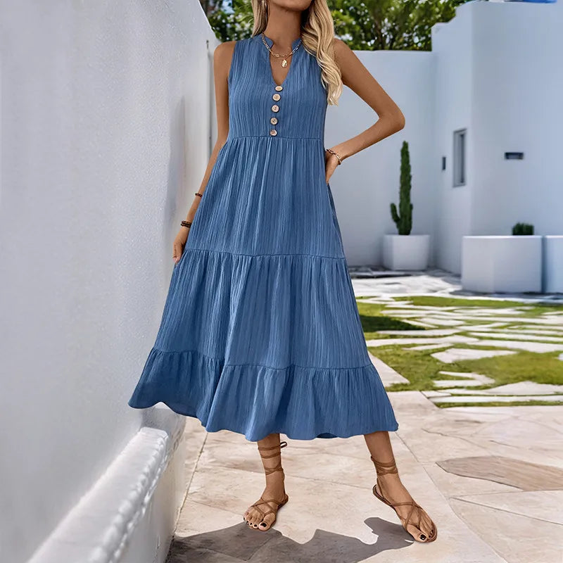 Ladies Blue Summer Dress
