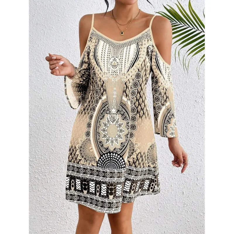 Ladies Apricot Strappy Dress
