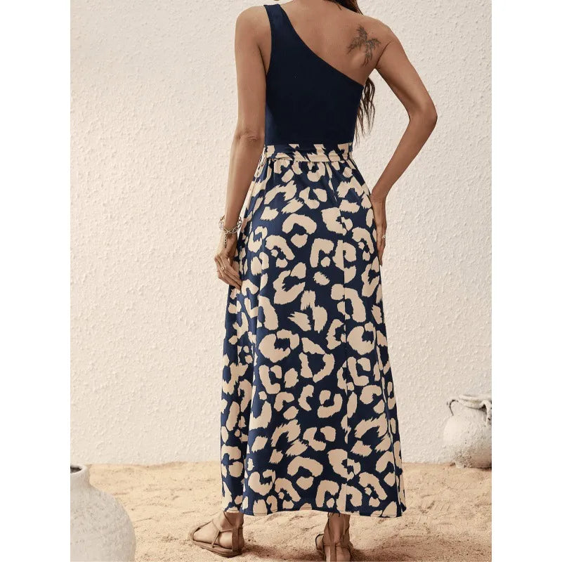 Ladies Navy Blue Maxi Dress