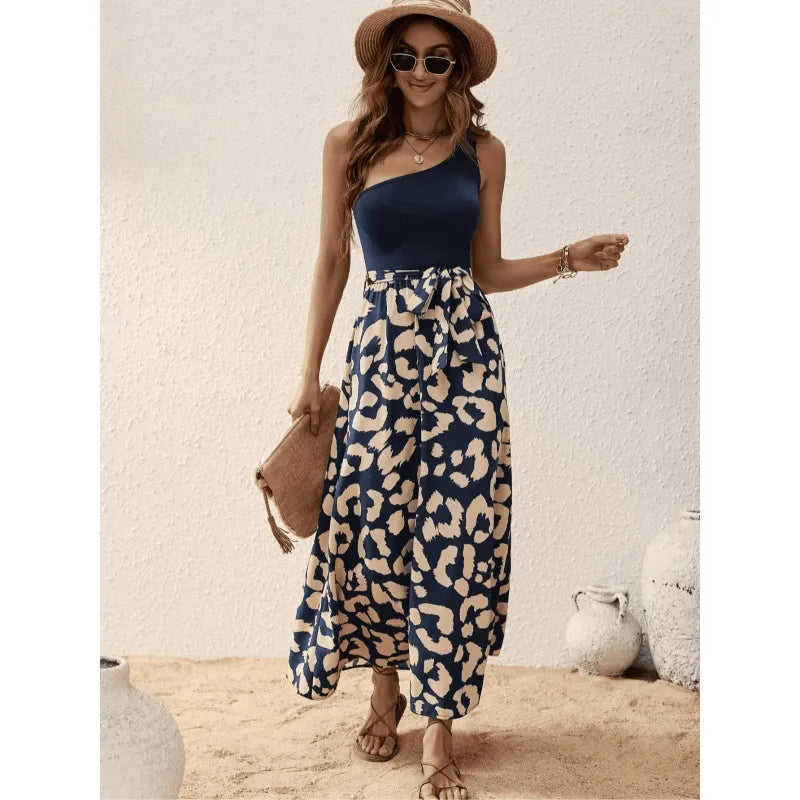 Ladies Navy Blue Maxi Dress