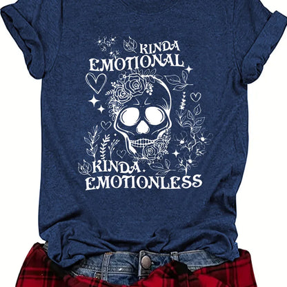 💀 Kinda Emotional Kinda Emotionless Skull Tee 💀