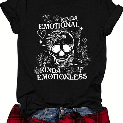 💀 Kinda Emotional Kinda Emotionless Skull Tee 💀