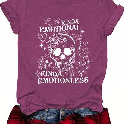 💀 Kinda Emotional Kinda Emotionless Skull Tee 💀