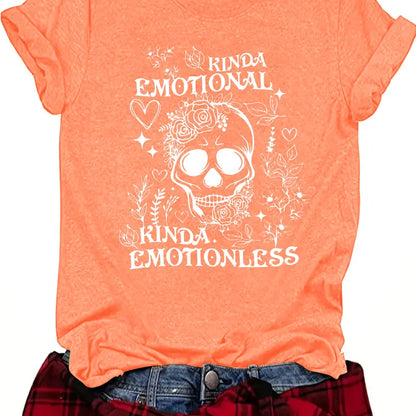 💀 Kinda Emotional Kinda Emotionless Skull Tee 💀