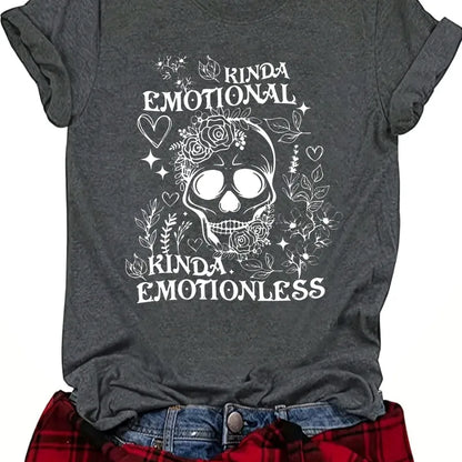 💀 Kinda Emotional Kinda Emotionless Skull Tee 💀
