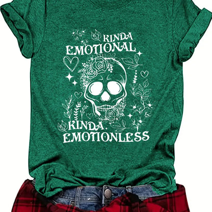 💀 Kinda Emotional Kinda Emotionless Skull Tee 💀