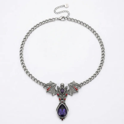 🦇💀 Skull & Bat Wings Necklace 💀🦇