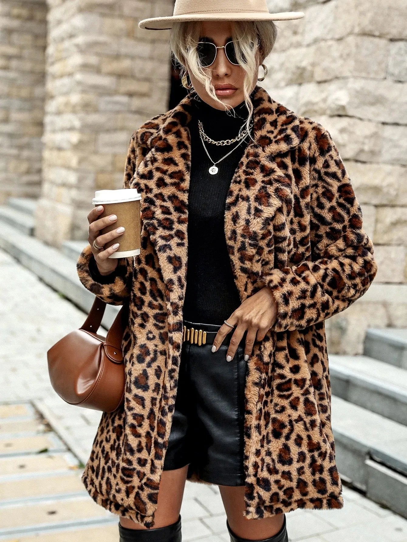 🐆 Leopard Print Furry Coat 🐆