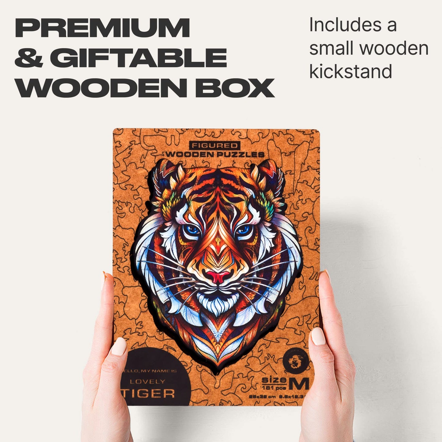 181pc Wooden Tiger Jigsaw Puzzle