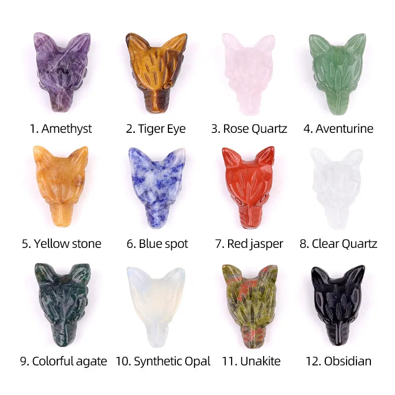 🐺 Crystal Wolf Head Ornaments 🐺