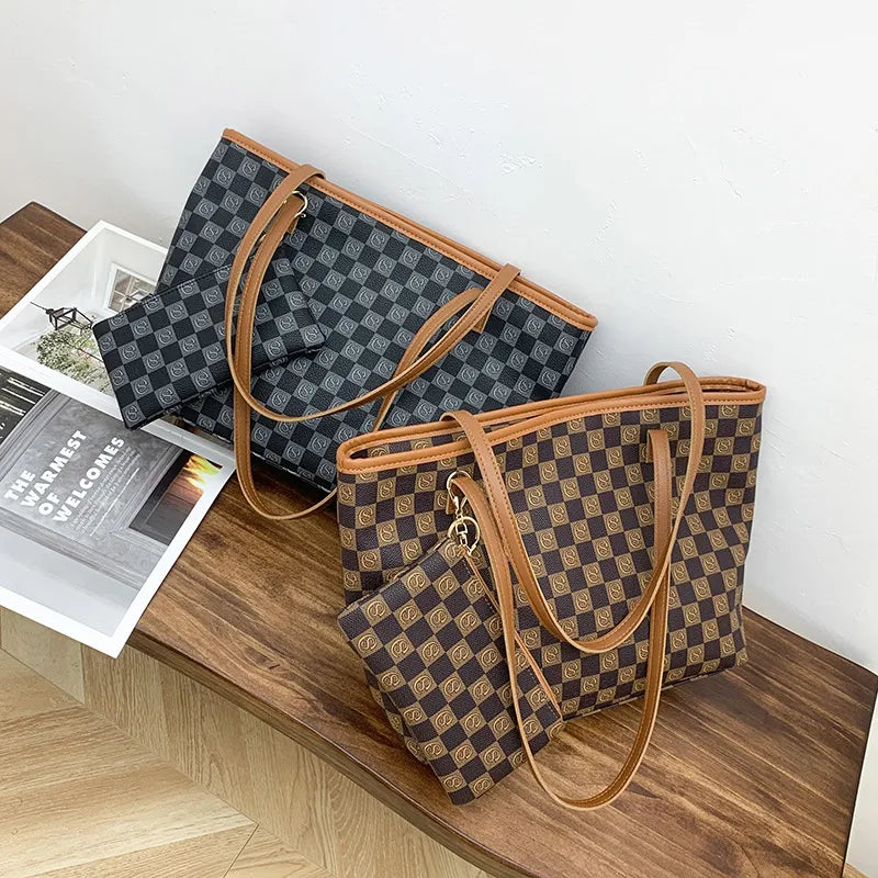 👜 2pc Checked Bag & Purse Set 💼