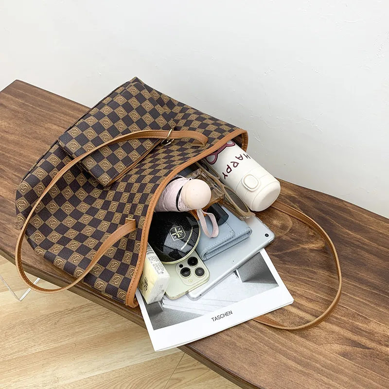 👜 2pc Checked Bag & Purse Set 💼