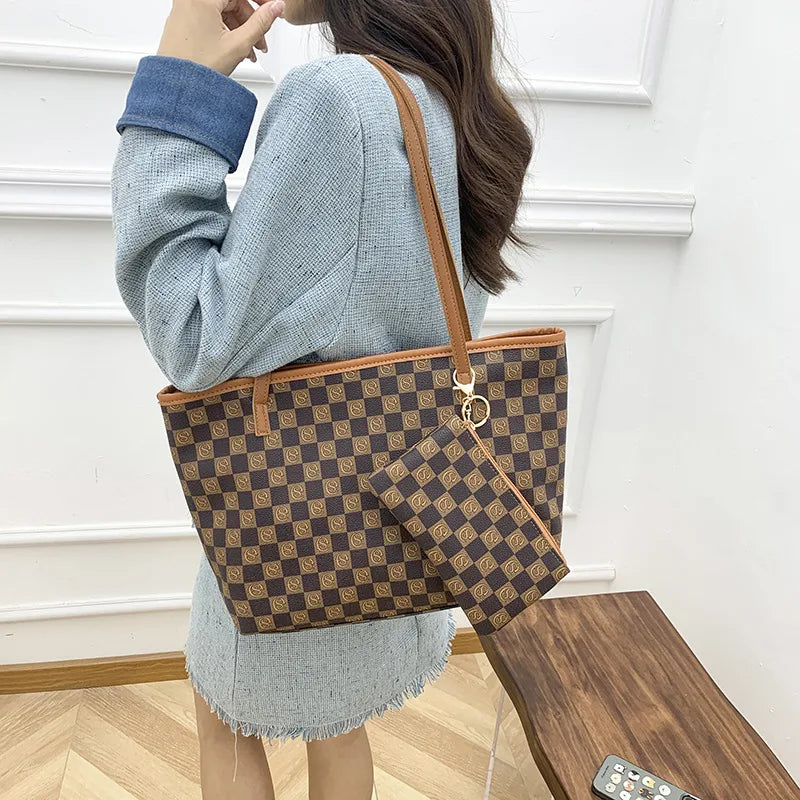 👜 2pc Checked Bag & Purse Set 💼