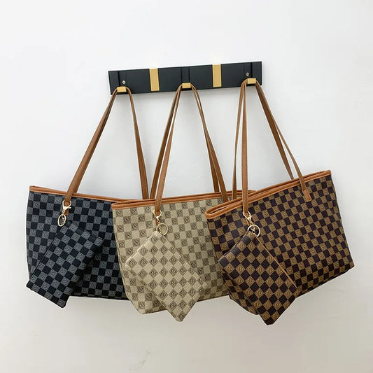 👜 2pc Checked Bag & Purse Set 💼