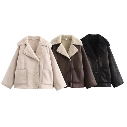 Casual Solid Colour Single Breasted Jacket