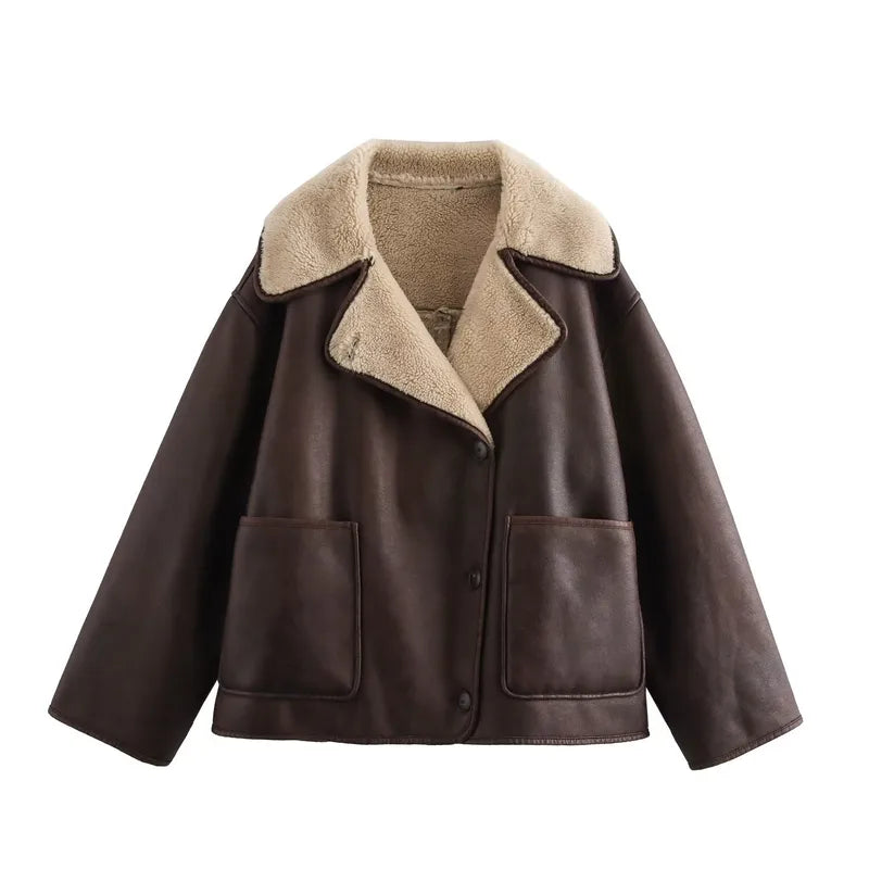 Casual Solid Colour Single Breasted Jacket