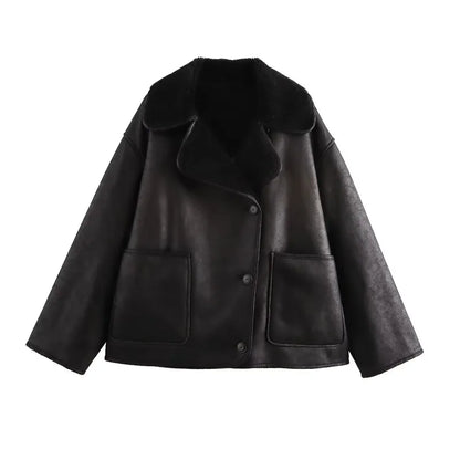 Casual Solid Colour Single Breasted Jacket