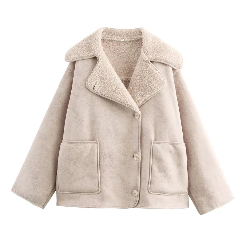 Casual Solid Colour Single Breasted Jacket