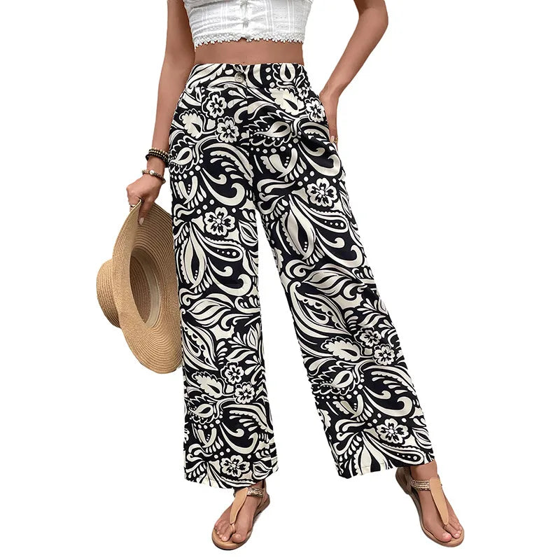 🖤🤍 Daily Casual Flower Full Length Pants 🤍🖤