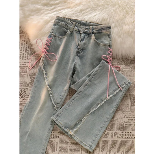 Bow Flared Jeans