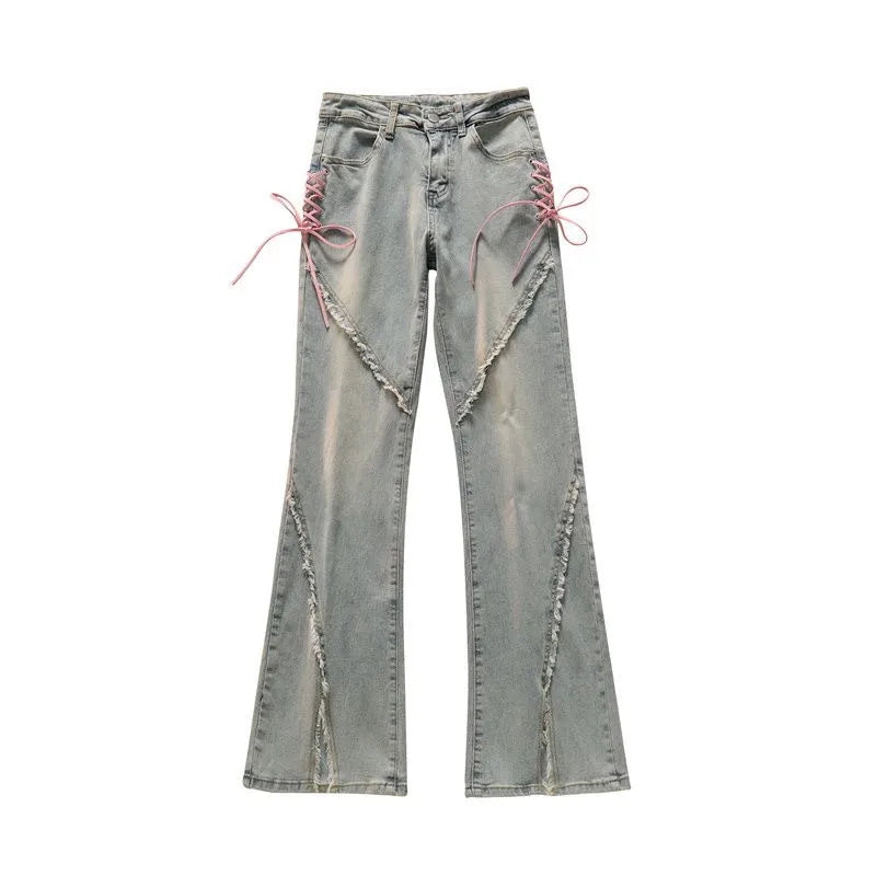 Bow Flared Jeans