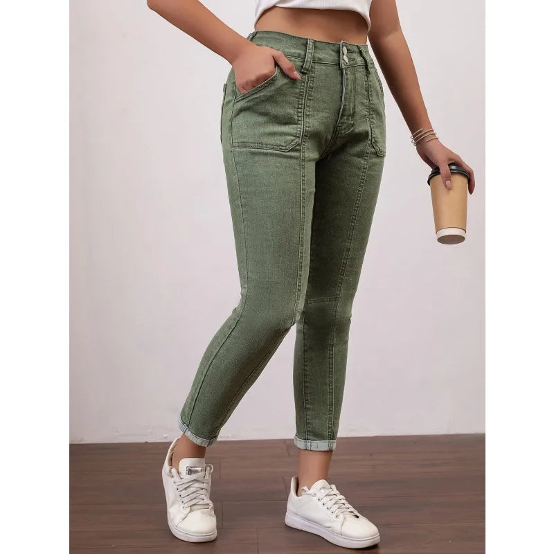 💚 Women’s Green High-Waist Jeans 💚