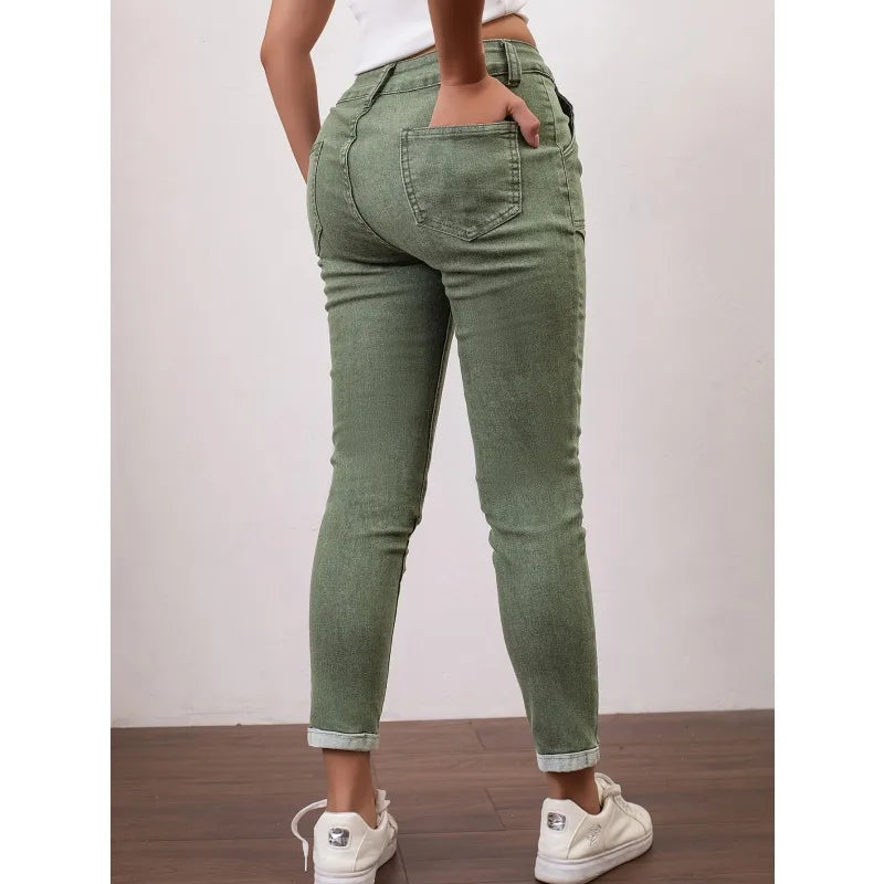 💚 Women’s Green High-Waist Jeans 💚