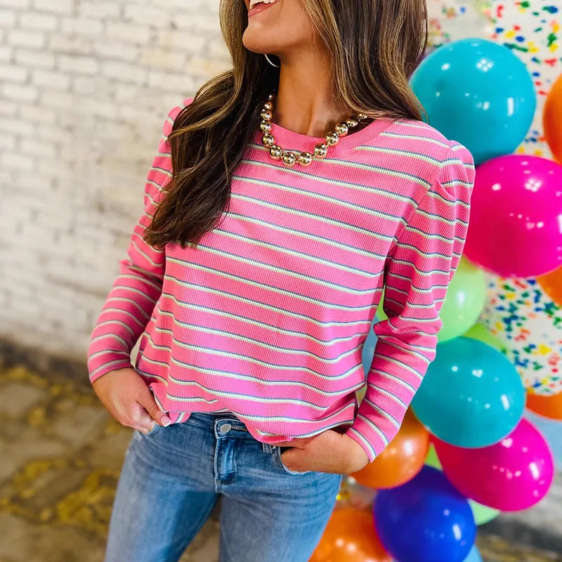 🌸 Women’s Knitted Long Sleeve Crew Neck Sweatshirt 🌸