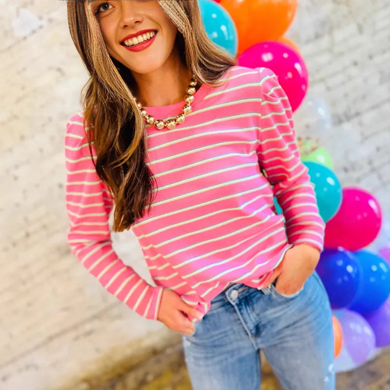 🌸 Women’s Knitted Long Sleeve Crew Neck Sweatshirt 🌸