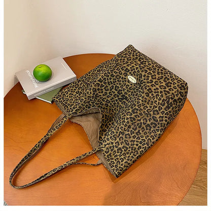 👜🐆 Women’s Large Canvas Leopard Print Bag 🐆👜